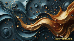 Metallic Fluids in Motion Wallpaper Backgrounds - HD Desktop Wallpaper Background 4k.