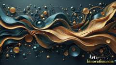 Metallic Fluids in Motion Wallpaper Backgrounds - HD Desktop Wallpaper Background 4k.