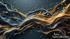 Metallic Fluids in Motion Wallpaper Backgrounds - HD Desktop Wallpaper Background 4k.