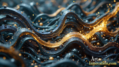 Metallic Fluids in Motion Wallpaper Backgrounds - HD Desktop Wallpaper Background 4k.