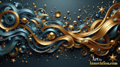Metallic Fluids in Motion Wallpaper Backgrounds - HD Desktop Wallpaper Background 4k.