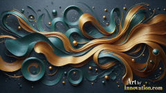 Metallic Fluids in Motion Wallpaper Backgrounds - HD Desktop Wallpaper Background 4k.