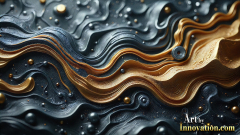Metallic Fluids in Motion Wallpaper Backgrounds - HD Desktop Wallpaper Background 4k.