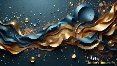 Metallic Fluids in Motion Wallpaper Backgrounds - HD Desktop Wallpaper Background 4k.