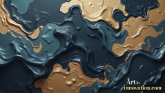 Metallic Fluids in Motion Wallpaper Backgrounds - HD Desktop Wallpaper Background 4k.
