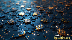 Amazing Graphics Art Collection: Gold,Blue,& Black Technology - HD Desktop Wallpaper & Backgrounds.
