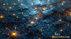 Amazing Graphics Art Collection: Gold,Blue,& Black Technology - HD Desktop Wallpaper & Backgrounds.