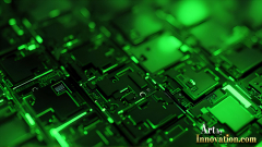 Amazing Graphics Art Collection: Modern Technology Green & Black - HD Desktop Wallpaper & Backgrounds.