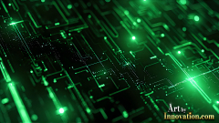 Amazing Graphics Art Collection: Modern Technology Green & Black - HD Desktop Wallpaper & Backgrounds.