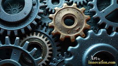 Amazing Graphics Art Collection: Modern Metallic Gears - HD Desktop Wallpaper & Backgrounds.