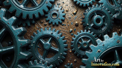 Amazing Graphics Art Collection: Modern Metallic Gears - HD Desktop Wallpaper & Backgrounds.