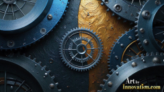 Amazing Graphics Art Collection: Modern Metallic Gears - HD Desktop Wallpaper & Backgrounds.