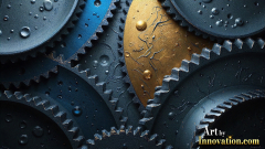Amazing Graphics Art Collection: Modern Metallic Gears - HD Desktop Wallpaper & Backgrounds.