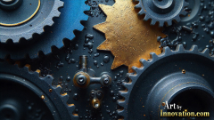 Amazing Graphics Art Collection: Modern Metallic Gears - HD Desktop Wallpaper & Backgrounds.