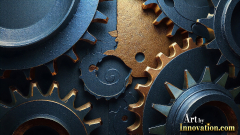 Amazing Graphics Art Collection: Modern Metallic Gears - HD Desktop Wallpaper & Backgrounds.