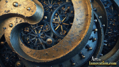 Amazing Graphics Art Collection: Modern Metallic Gears - HD Desktop Wallpaper & Backgrounds.