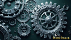 Amazing Graphics Art Collection: Modern Metallic Gears - HD Desktop Wallpaper & Backgrounds.