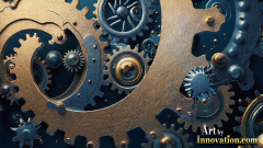 Amazing Graphics Art Collection: Modern Metallic Gears - HD Desktop Wallpaper & Backgrounds.