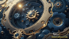 Amazing Graphics Art Collection: Modern Metallic Gears - HD Desktop Wallpaper & Backgrounds.