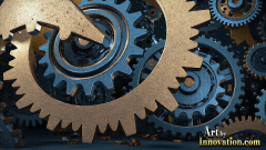 Amazing Graphics Art Collection: Modern Metallic Gears - HD Desktop Wallpaper & Backgrounds.