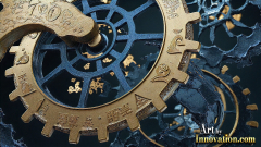 Amazing Graphics Art Collection: Modern Metallic Gears - HD Desktop Wallpaper & Backgrounds.