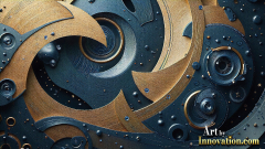 Amazing Graphics Art Collection: Modern Metallic Gears - HD Desktop Wallpaper & Backgrounds.