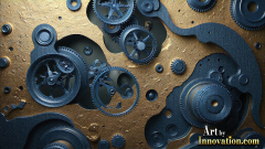 Amazing Graphics Art Collection: Modern Metallic Gears - HD Desktop Wallpaper & Backgrounds.
