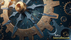 Amazing Graphics Art Collection: Modern Metallic Gears - HD Desktop Wallpaper & Backgrounds.