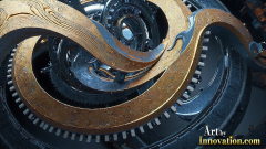 Amazing Graphics Art Collection: Modern Metallic Gears - HD Desktop Wallpaper & Backgrounds.