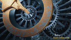 Amazing Graphics Art Collection: Modern Metallic Gears - HD Desktop Wallpaper & Backgrounds.