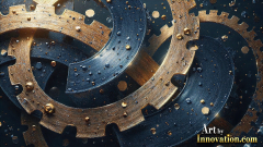 Amazing Graphics Art Collection: Modern Metallic Gears - HD Desktop Wallpaper & Backgrounds.