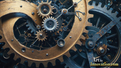 Amazing Graphics Art Collection: Modern Metallic Gears - HD Desktop Wallpaper & Backgrounds.