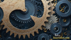 Amazing Graphics Art Collection: Modern Metallic Gears - HD Desktop Wallpaper & Backgrounds.