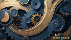 Amazing Graphics Art Collection: Modern Metallic Gears - HD Desktop Wallpaper & Backgrounds.