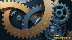 Amazing Graphics Art Collection: Modern Metallic Gears - HD Desktop Wallpaper & Backgrounds.