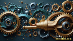 Amazing Graphics Art Collection: Modern Metallic Gears - HD Desktop Wallpaper & Backgrounds.