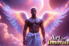 Male Angels from Above,handsome & sexy men,fantasy wings,brought to life through the magic of AI