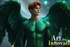 Male Angels from Above,handsome & sexy men,fantasy wings,brought to life through the magic of AI