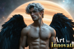 Male Angels from Above,handsome & sexy men,fantasy wings,brought to life through the magic of AI