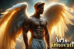 Male Angels from Above,handsome & sexy men,fantasy wings,brought to life through the magic of AI