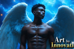 Male Angels from Above,handsome & sexy men,fantasy wings,brought to life through the magic of AI