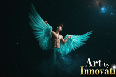 Male Angels from Above,handsome & sexy men,fantasy wings,brought to life through the magic of AI