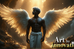 Male Angels from Above,handsome & sexy men,fantasy wings,brought to life through the magic of AI