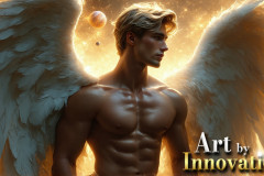 Male Angels from Above,handsome & sexy men,fantasy wings,brought to life through the magic of AI