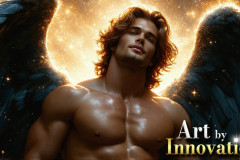 Male Angels from Above,handsome & sexy men,fantasy wings,brought to life through the magic of AI