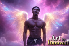 Male Angels from Above,handsome & sexy men,fantasy wings,brought to life through the magic of AI