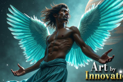 Male Angels from Above,handsome & sexy men,fantasy wings,brought to life through the magic of AI