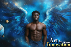 Male Angels from Above,handsome & sexy men,fantasy wings,brought to life through the magic of AI