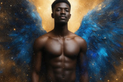 Male Angels from Above,handsome & sexy men,fantasy wings,brought to life through the magic of AI