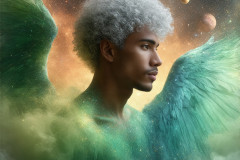 Male Angels from Above,handsome & sexy men,fantasy wings,brought to life through the magic of AI